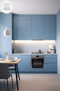 رنگ کابینت آشپزخانه آبی