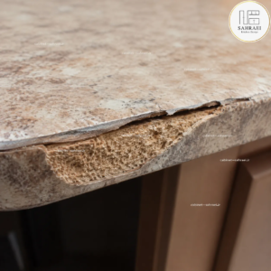 آسیب لبه صفحه کابینت HPL بر اثر نفوذ آب